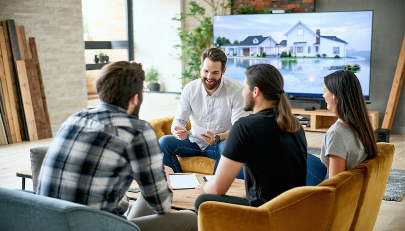 Digital marketing team planning ad campaigns for remodeling companies